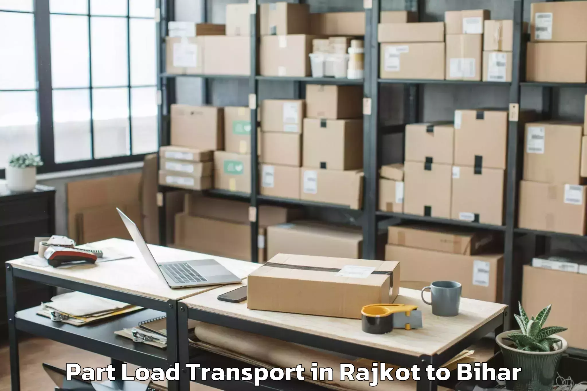 Trusted Rajkot to Bhorey Part Load Transport